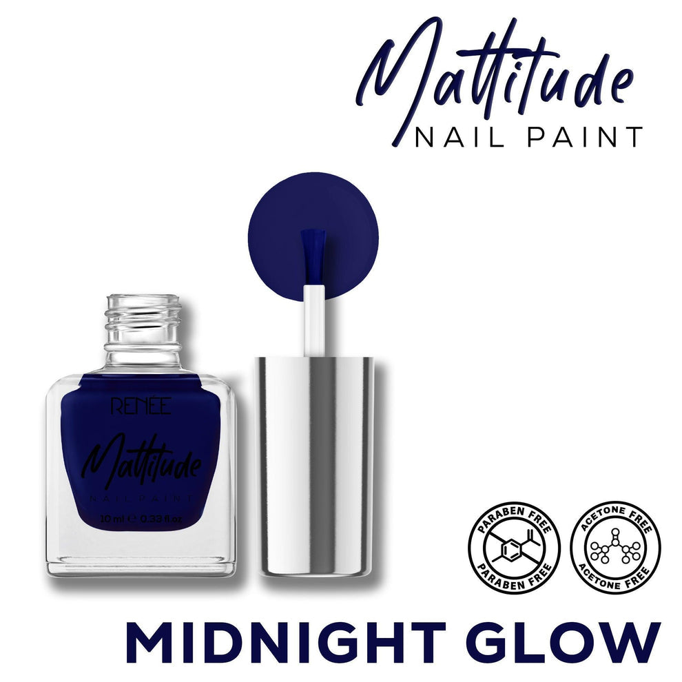 RENEE Mattitude Nail Paint 10ml (16 Midnight Glow)