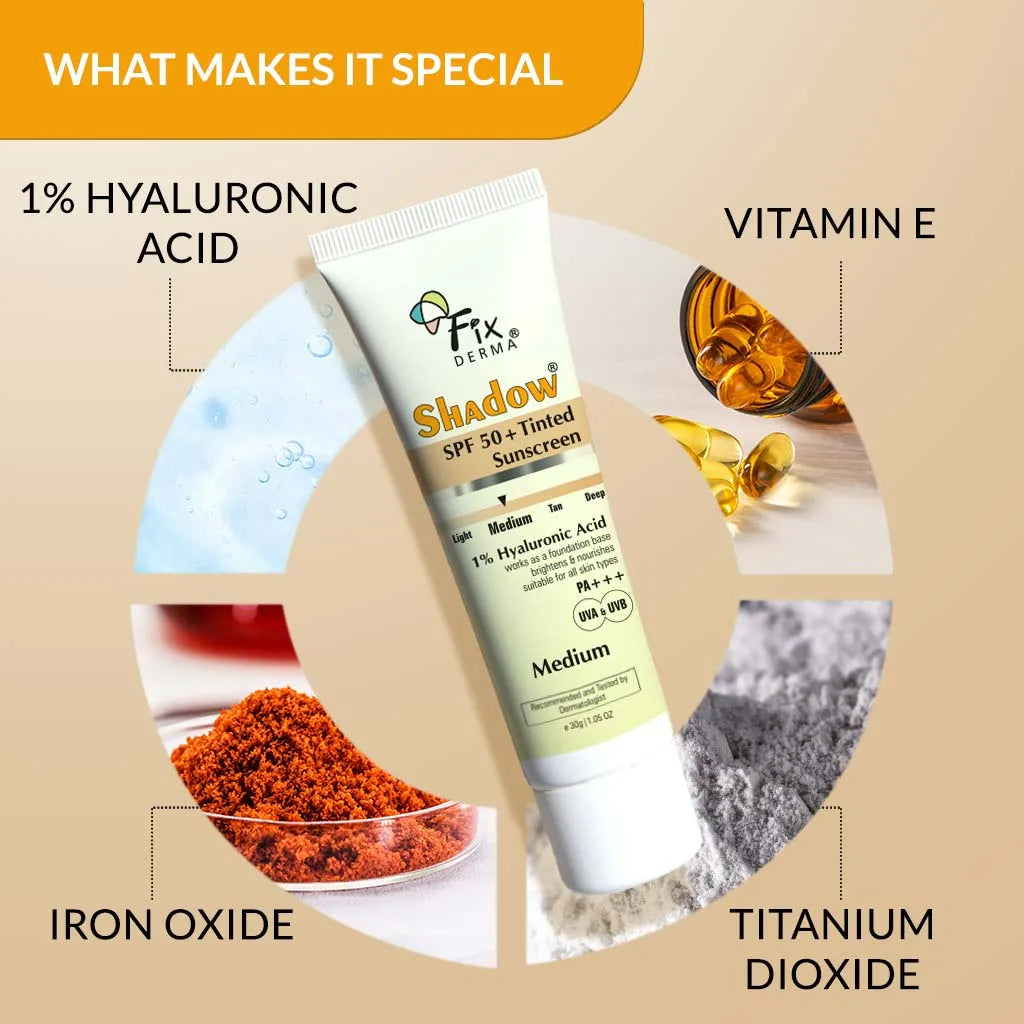 Shadow SPF 50+ Tinted Sunscreen |Tan