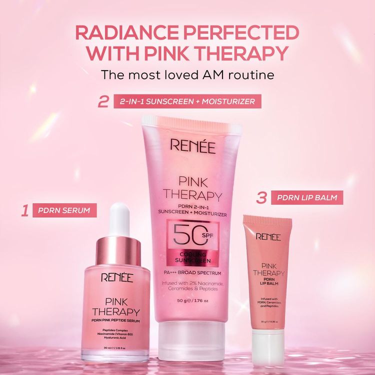 RENEE Pink Therapy PDRN 2-In-1 Sunscreen + Moisturizer In-Vivo Tested SPF 50 PA+++
(50g)