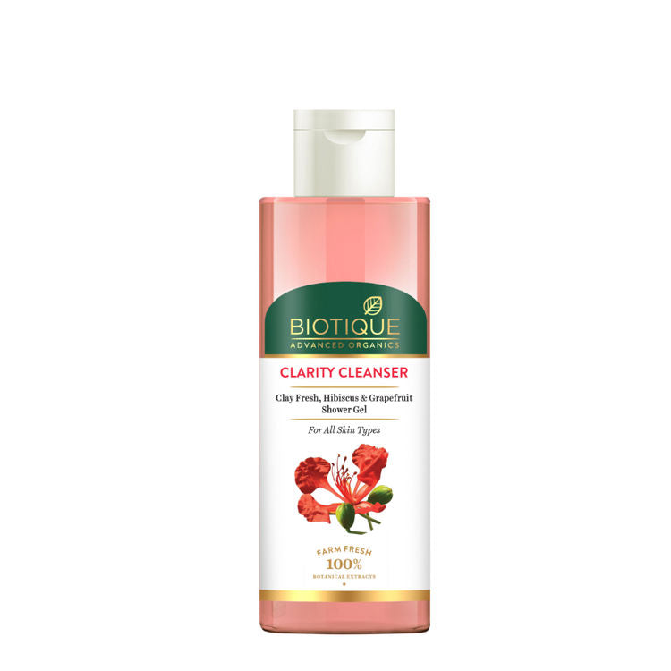 Biotique Advanced Organics Clarity Cleanser Clay Fresh Hibiscus & Grapefruit Shower Gel
(200ml)