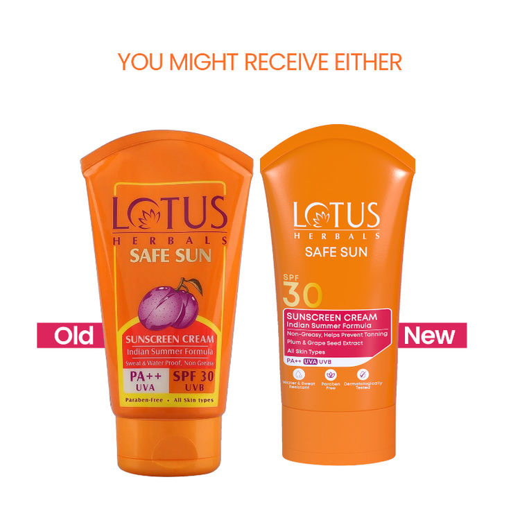 Lotus Herbals Safe Sun Sunscreen Cream PA++ SPF-30 Indian Summer Formula (50g)