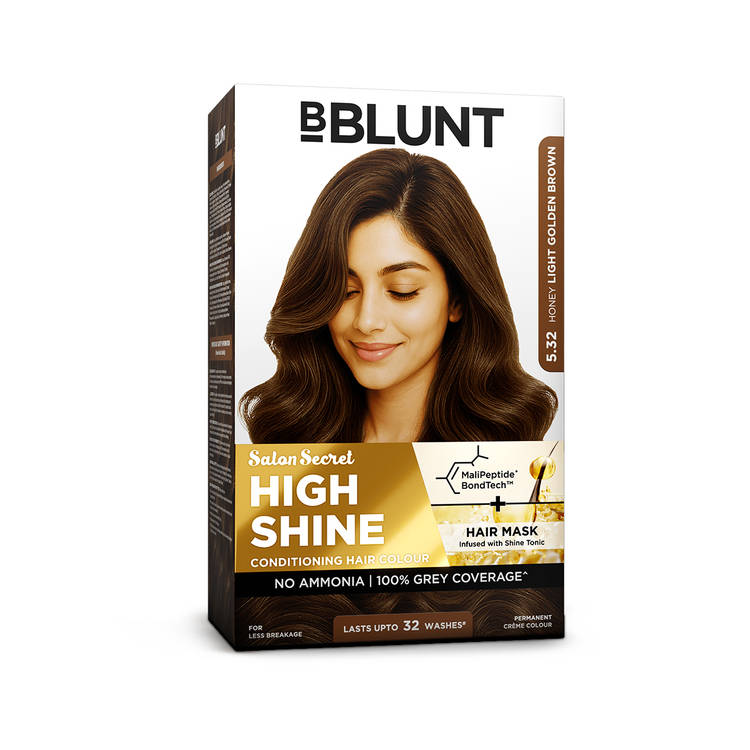 BBlunt Salon Secret High Shine Conditioning Hair Colour - Honey Light Golden Brown (130g)