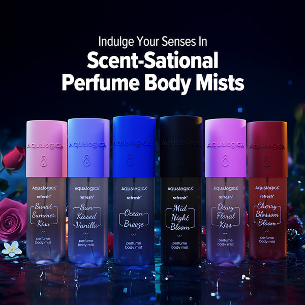 Aqualogica Refresh+ Mid Night Bloom Perfume Body Mist with Zemea & Hyaluronic Acid (150 ml)