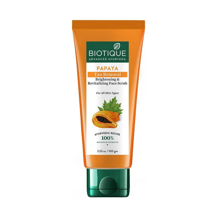 Biotique Bio Papaya Brightening & Revitalizing Tan Removal Scrub (100g)
