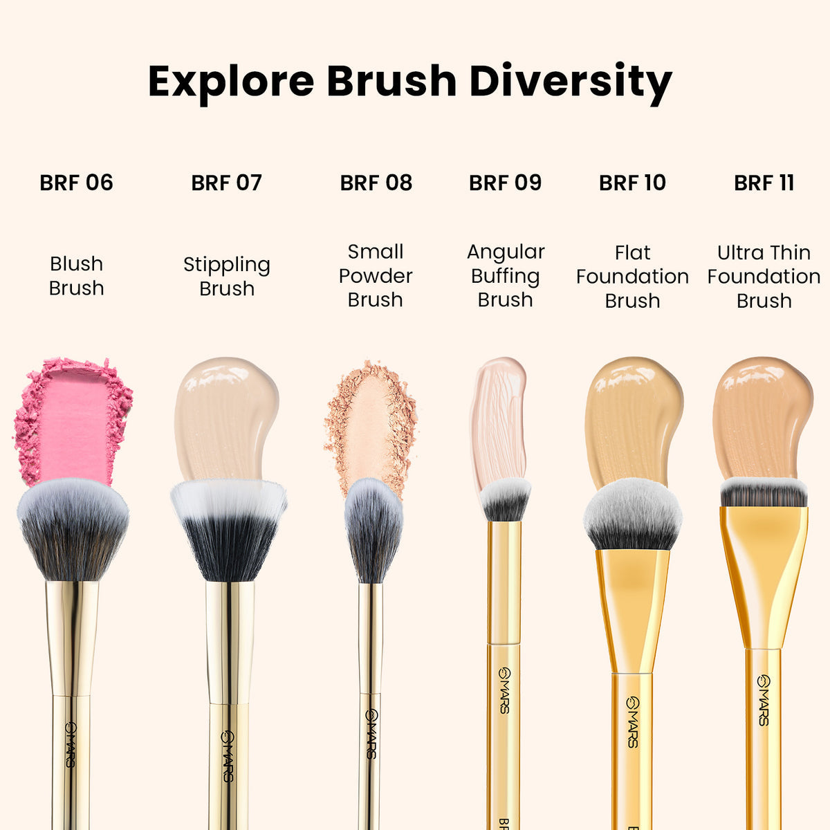 Mars Artist's Arsenal Angular Buffing Brush