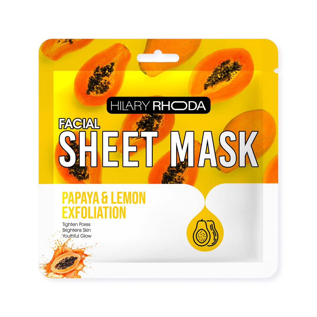 Hilary Rhoda Facial Sheet Mask - Papaya & Lemon Extract