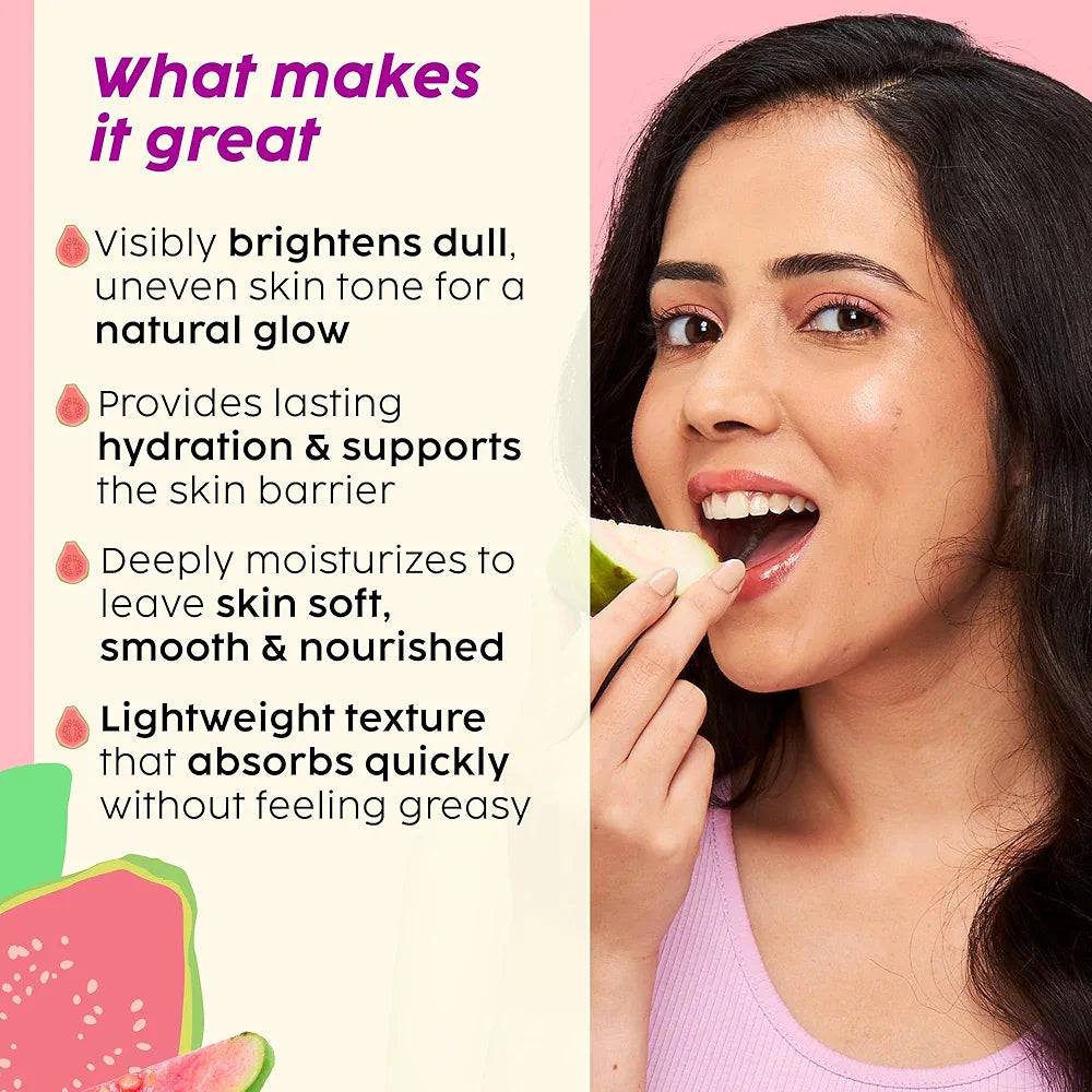 PLIX - THE PLANT FIX Guava Glow Brightening Body Lotion | Hydrates, Brightens & Evens Skin Tone | Vitamin C, Shea & Cocoa Butter | Lightweight Daily Care | 200 ml