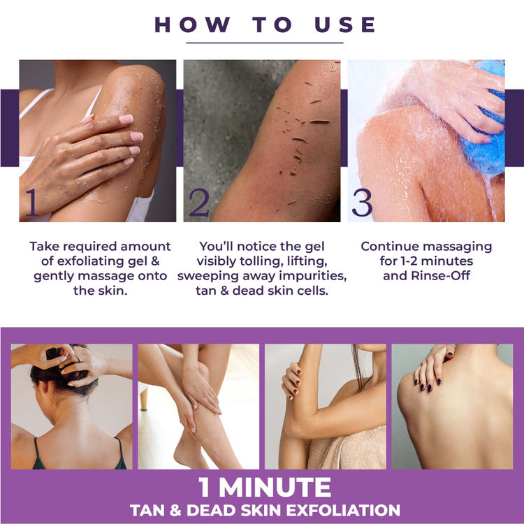 Sanfe Kesar Instant Glow Exfoliating Gel - Visibly removes tan, brighten skin, AHA Exfoliation, 100g
(100g)