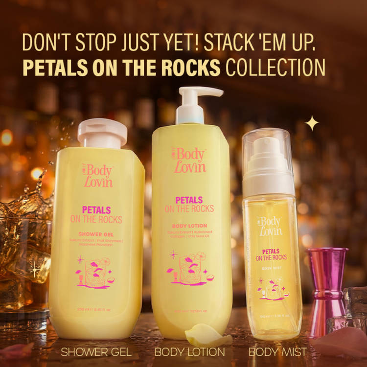 Plum BodyLovin’ Petals On The Rocks Shower Gel, Renewing & Reviving, Citrus Floral Fragrance (250ml)