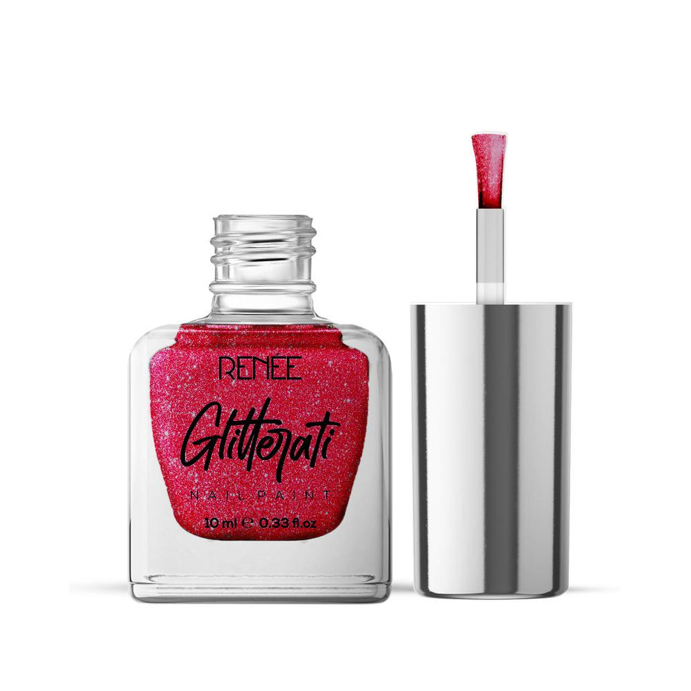 RENEE Glitterati Nail Paint (18 Glitter Rouge)