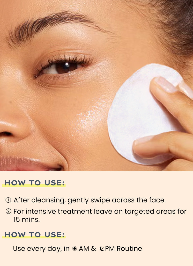 Hyphen Brightening serum pads with 44% rice water - 50 pads
