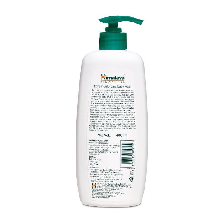 Himalaya Extra Moisturizing Baby Wash India (400ml)