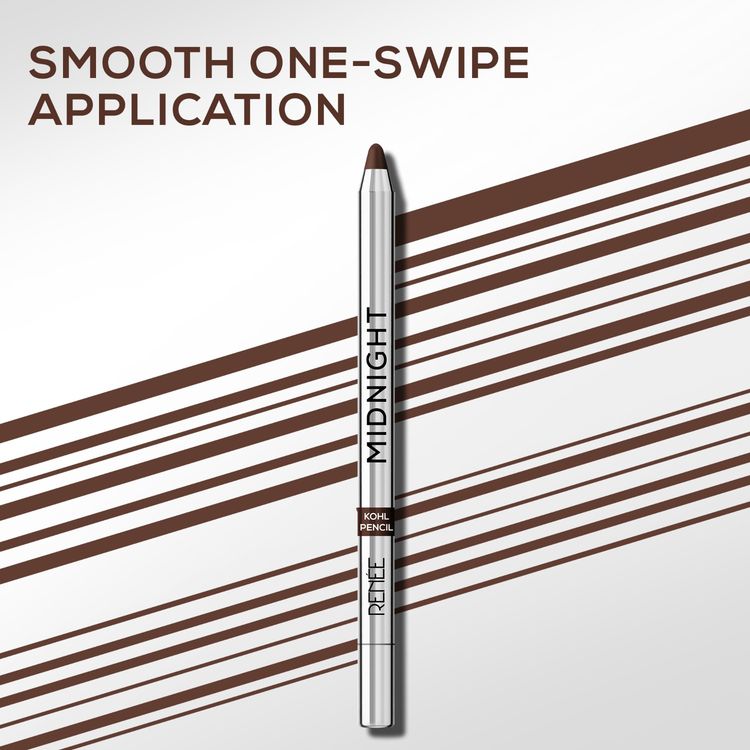 Renee Cosmetics Midnight Kohl Pencil, Waterproof, Smudge-proof, All-Day Kajal with Sharpener - Brown
(1.5g)