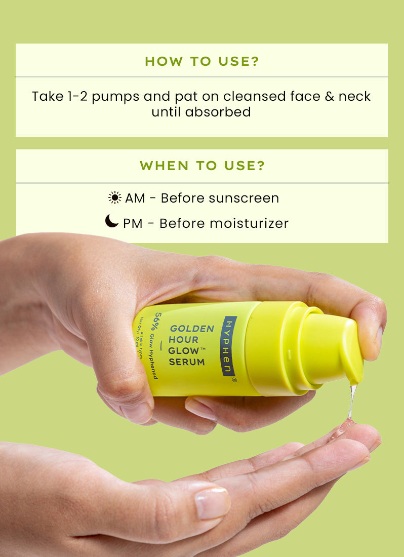 Hyphen Golden hour glow serum | 5% niacinamide, 1% alpha arbutin- 30 ml