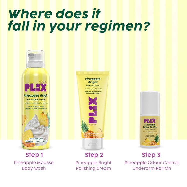 Plix Pineapple Bright Mousse Body Wash For Even-Looking Skin Tone
(200g)