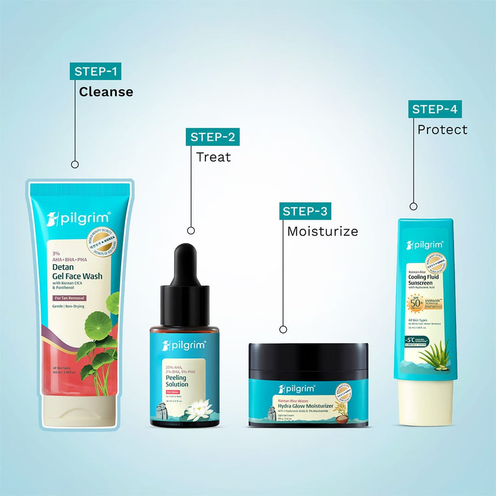 Pilgrim 3% AHA + BHA + PHA Detan Gel Face Wash / 100ml