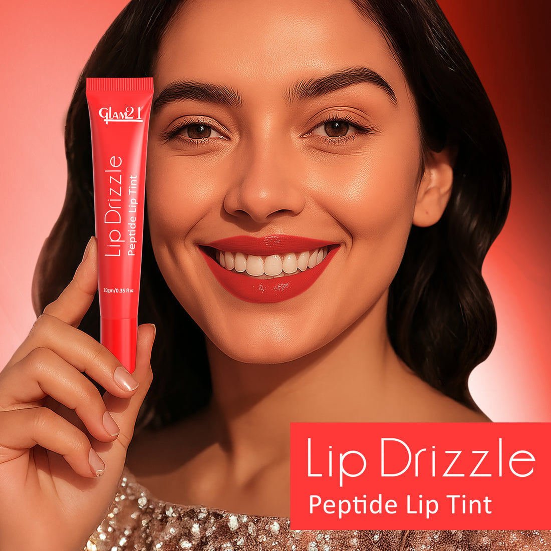 Glam21 Lip Drizzle Peptide Lip Tint (06 Poppy)