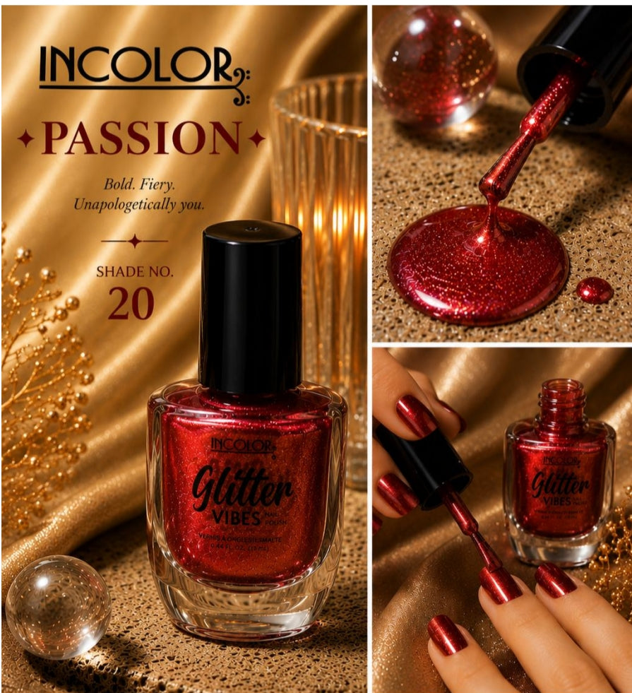 Incolor Glitter Vibes Nail Paints/ 20