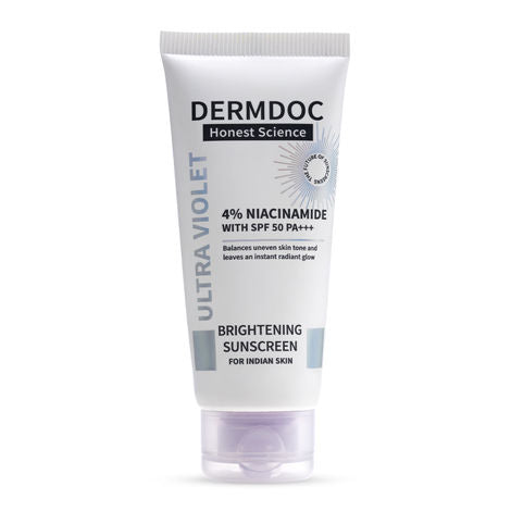 DERMDOC SPF 50 4% Niacinamide Ultra Violet Brightening Sunscreen (60 gm)