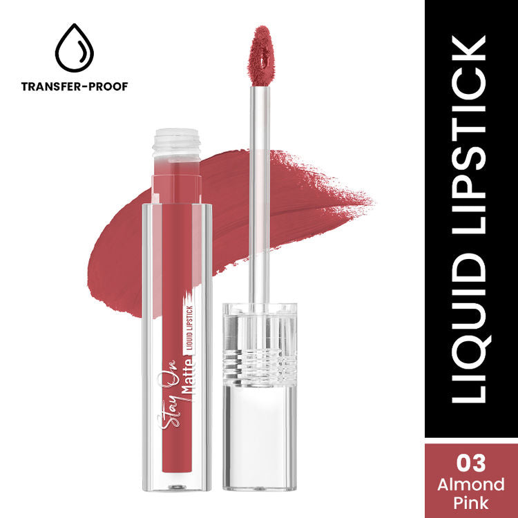 Swiss Beauty Stay On Matte Liquid Lipstick 03(Almond Pink)