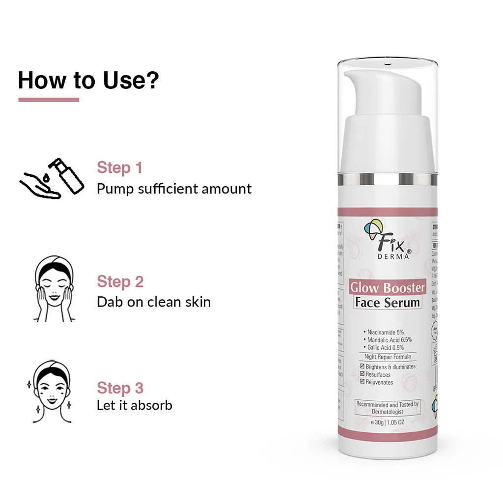 Fixderma Glow Booster Face Serum | Skin Brightening Face Serum For Dull & Tired skin