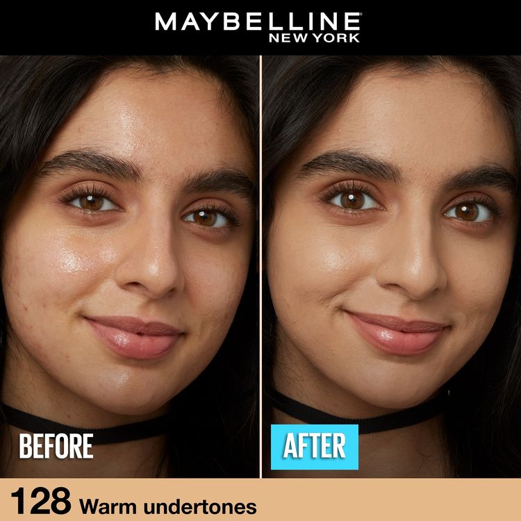 Maybelline Fit Me Matte+Poreless 16H Oil Control Foundation With SPF 22 PA++ (128 Warm Nude)(30ml)