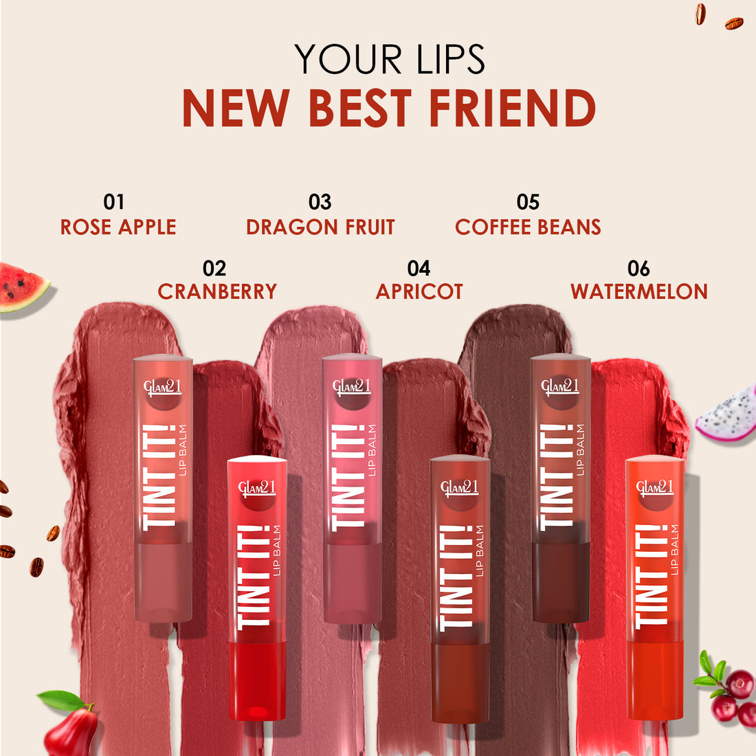Glam21 Tint it! Lip Balm (01Rose Apple)