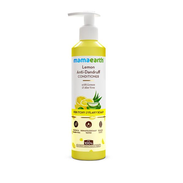 Mamaearth Lemon Anti-Dandruff Conditioner with Lemon & Aloe Vera for Itchy & Flaky Scalp - 250 ml