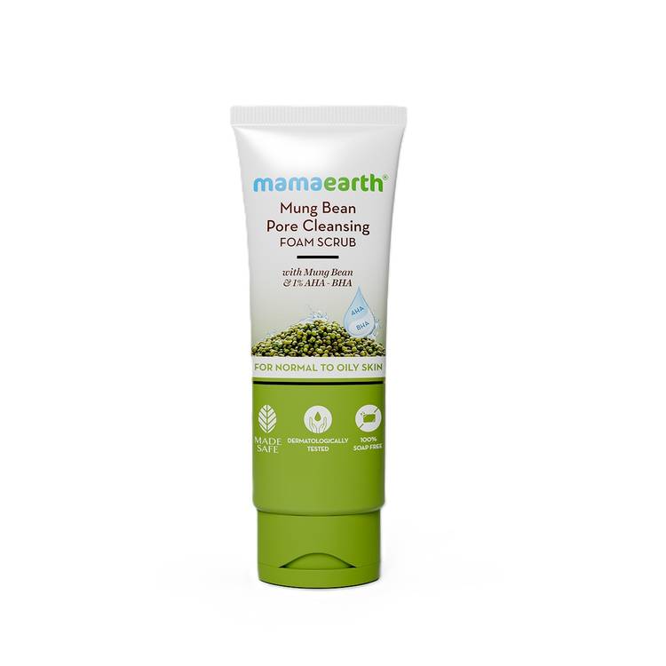 Mamaearth Mung Bean Pore Cleansing Foam Scrub
(100g)