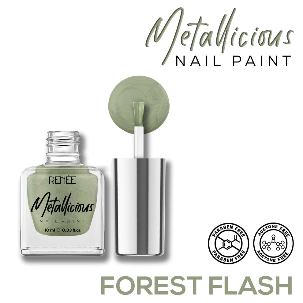 RENEE Metallicious Nail Paint (09 Forest Flash)