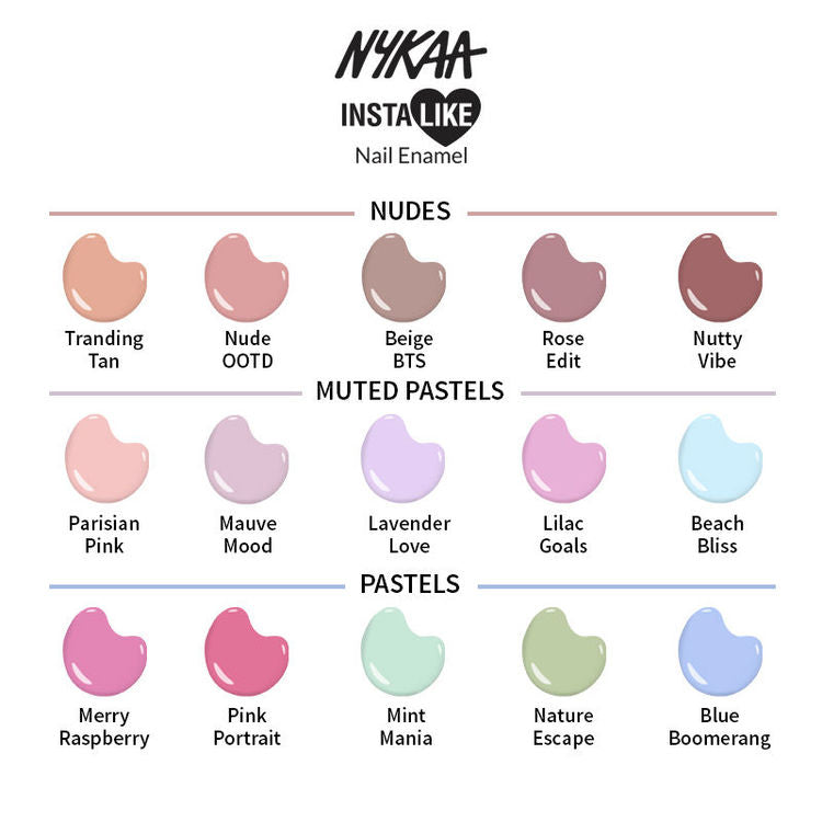 Nykaa InstaLike Long Lasting Nail Enamel - Left On Red 475
(9ml)