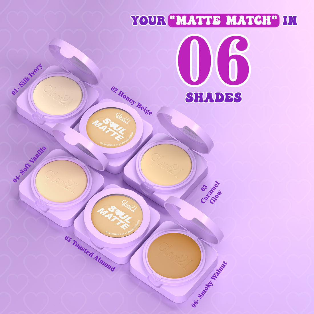 Glam21 Soul Matte Compact (01Silk Ivory)