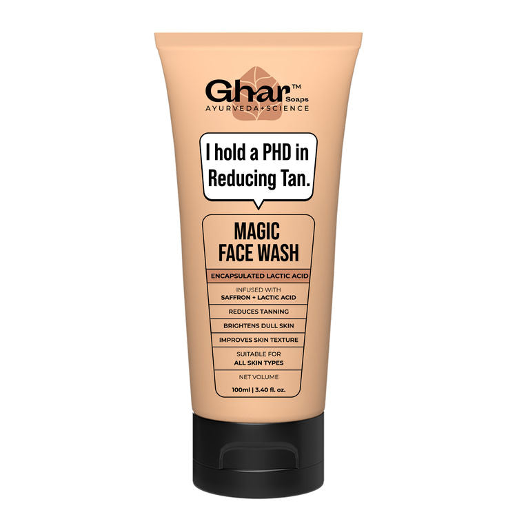 Ghar Soaps Magic Face Wash | For reducing tan | With Saffron | For all skin types - Pack of 1
(100ml)