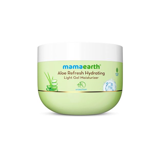 Mamaearth Aloe Refresh Hydrating Light Gel Moisturizer with Aloe Vera & Hyaluronic Acid for Hydrated Refreshed Skin - 200 g