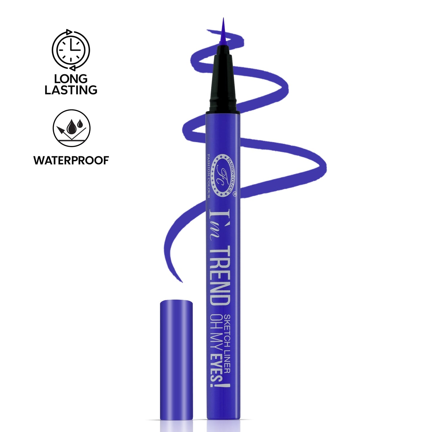 Fashion Color I'm TREND SKETCH LINER ~ Oh My Eyes Quick-Dry Long Lasting(OBSESSIVE BLUE)