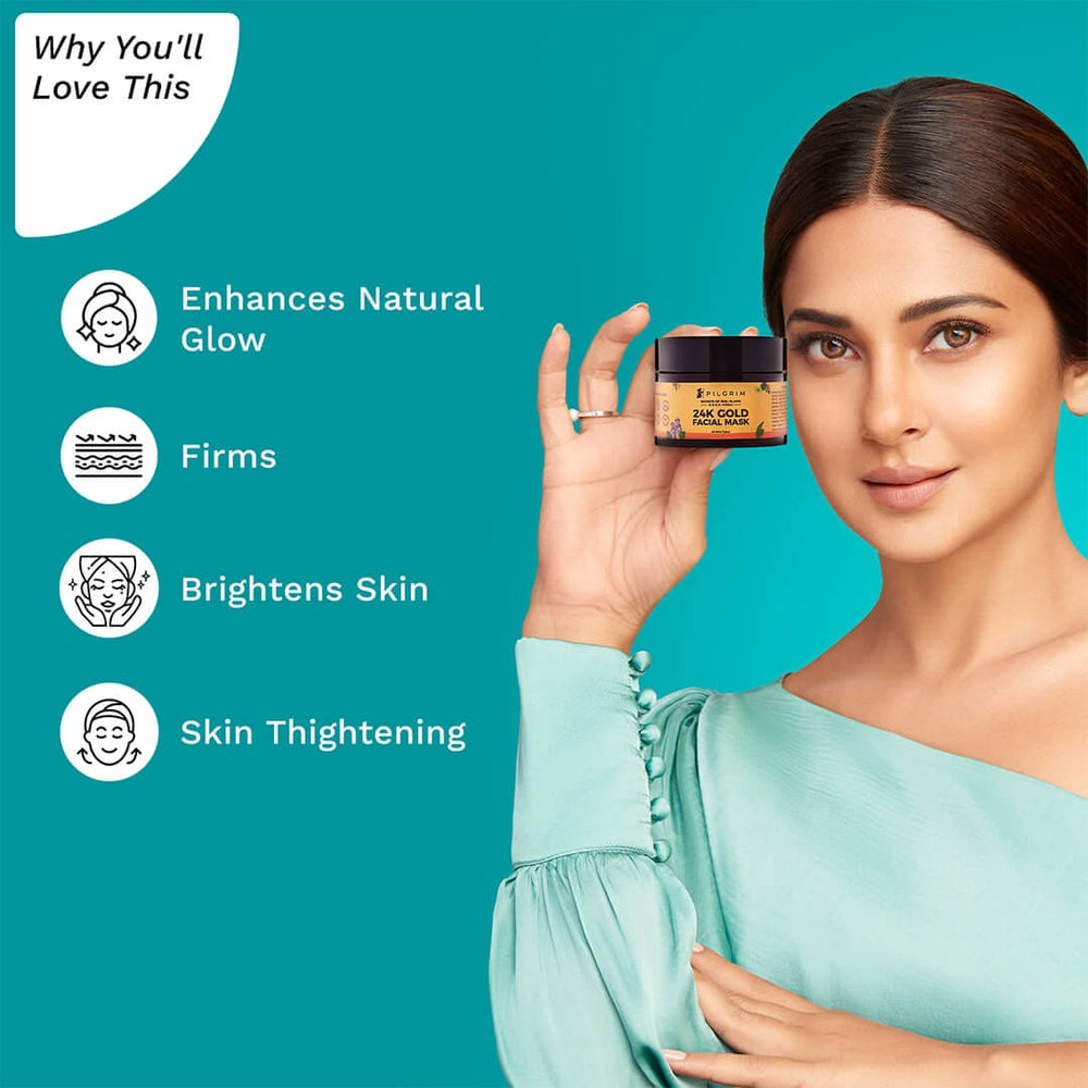 Pilgrim 24K Gold Facial Mask -50gm
Make The Golden Glow Yours