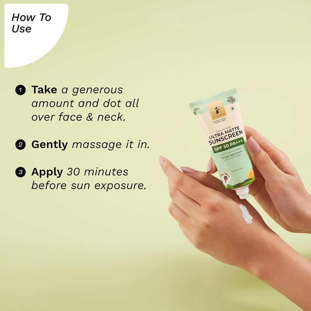 Pilgrim Squalane Ultra Matte Sunscreen SPF 50 PA+++