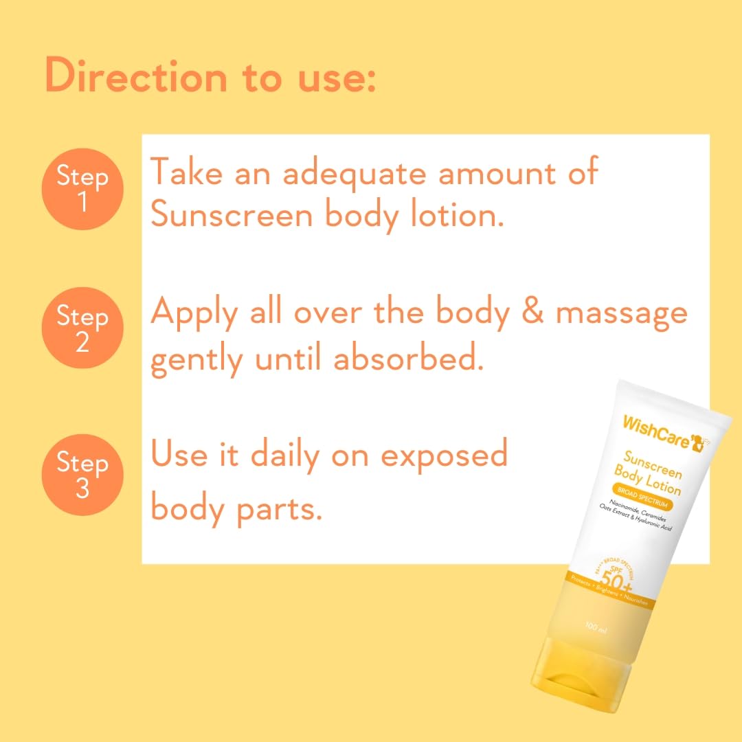 WishCare Sunscreen Body Lotion with SPF 50 PA+++ 100ml
