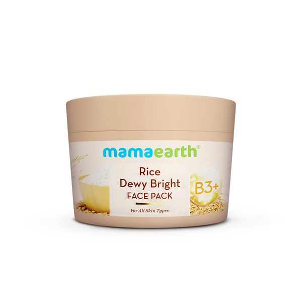 Mamaearth Rice Dewy Bright Face Pack with Rice Water & Niacinamide for For Glass Skin - 200 g