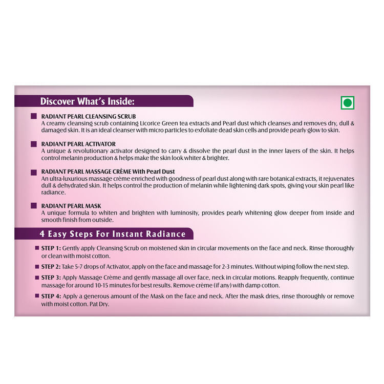 Lotus Herbals Radiant Pearl Cellular Lightening Facial Kit (37g)