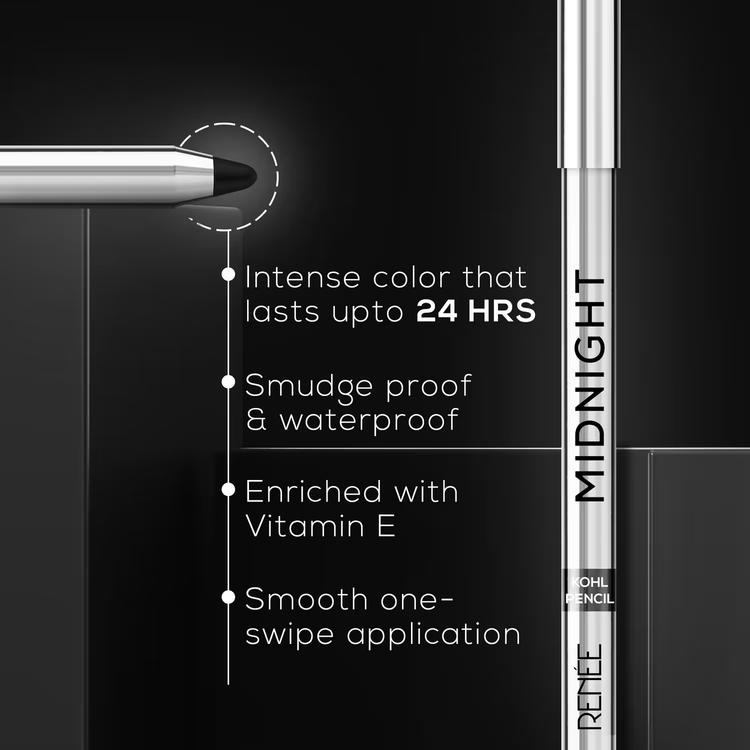 RENEE Midnight Kohl Pencil 0.6 Gm