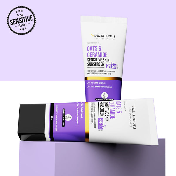 Dr. Sheth's Oats & Ceramide Sunscreen for Sensitive Skin - 50 gm