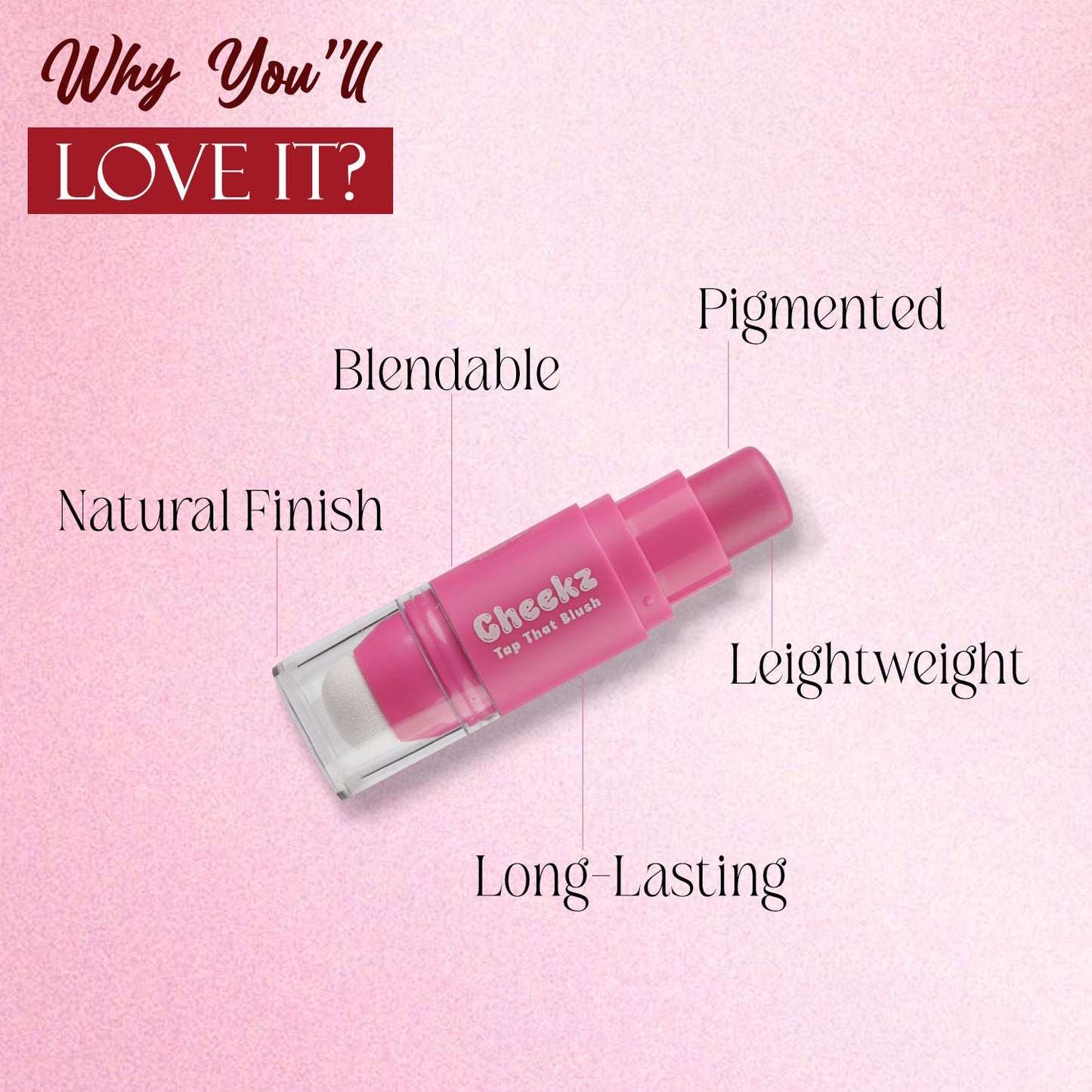 Fashion Colour Cheekz Tap Tint & Blush (02 Petal Flush)