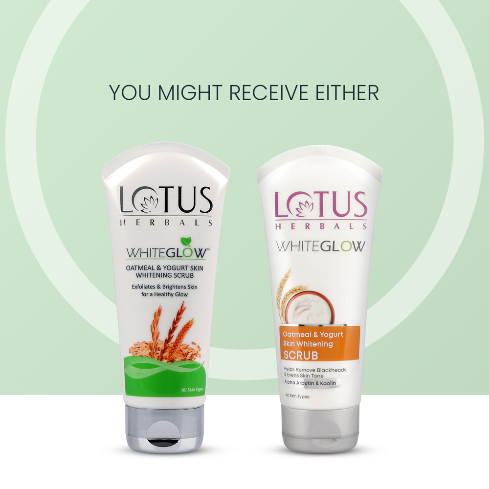 Lotus Herbals WhiteGlow Skin Brightening Oatmeal & Yogurt Scrub 100g