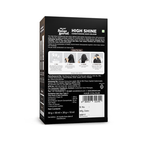 BBLUNT High Shine Conditioning Hair Colour - Chocolate Dark Brown (Shade 3)