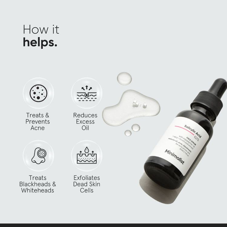 Minimalist 2% Salicylic Acid Face Serum For Blackheads & Whiteheads
(10ml)