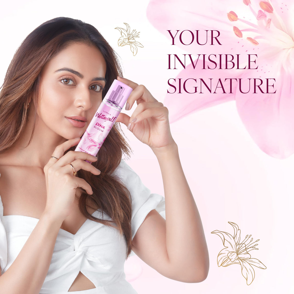 Layer'r Wottagirl PINK Bloom Body Mist for Women, 120ml