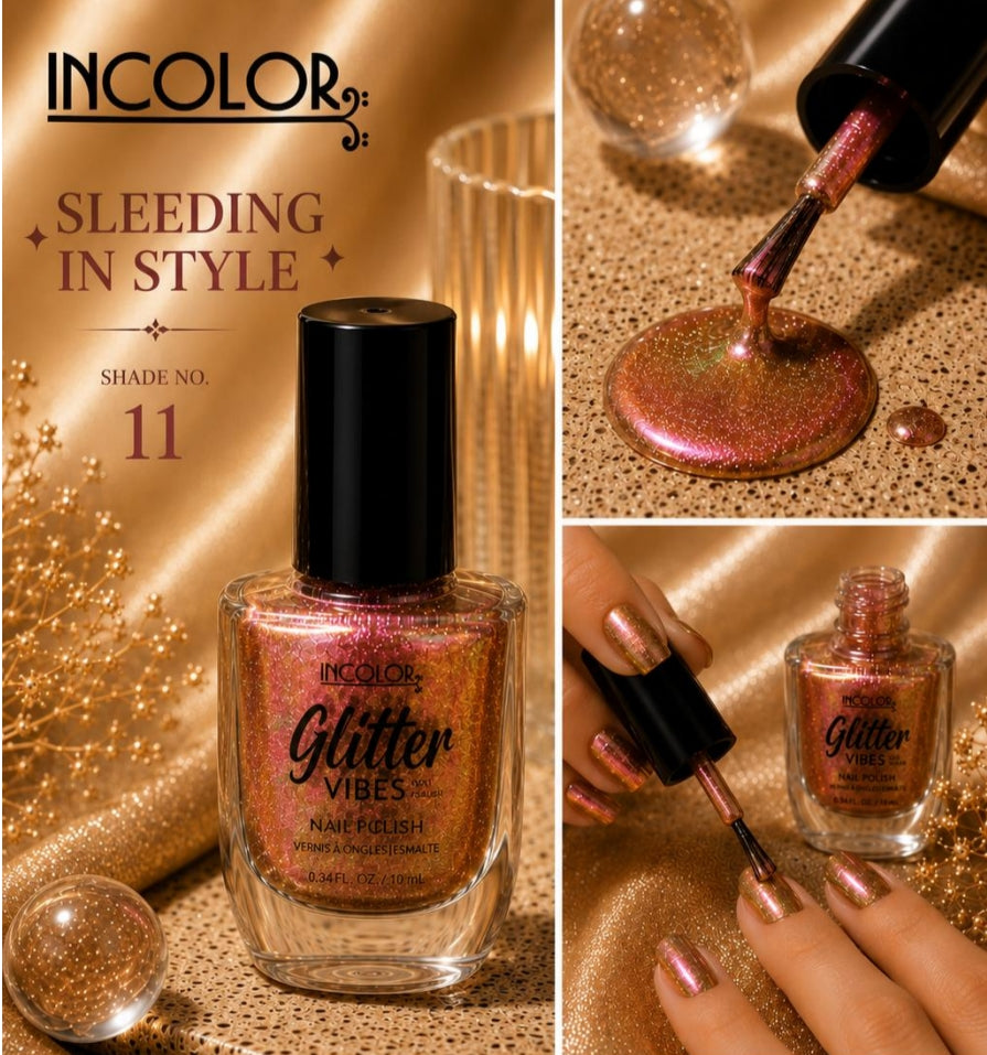Incolor Glitter Vibes Nail Paints/ 11