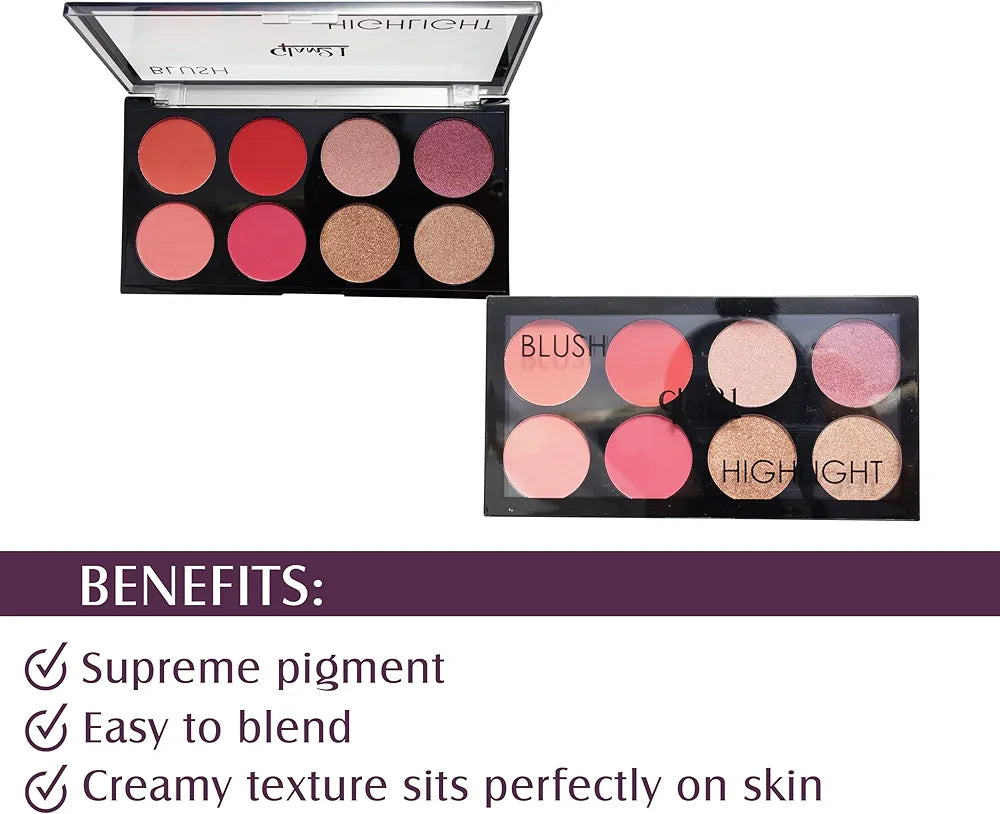 Glam21 Blush Highlighter Palette (Classy-03)