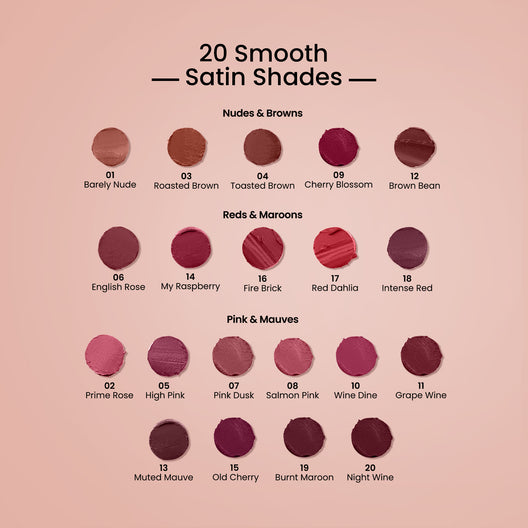 Swiss Beauty Satin Comfort Lipstick 15(Old Cherry)